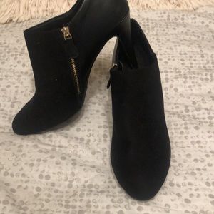Size 10 booties faux suede NWOT